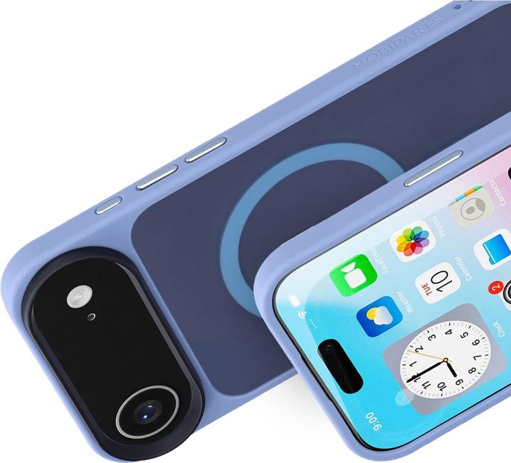 Actual product image Mobiparts Hardcover Apple iPhone 17 Air Satin Light Blue(Magsafe Compatible) (Apple iPhone 17 Pro)