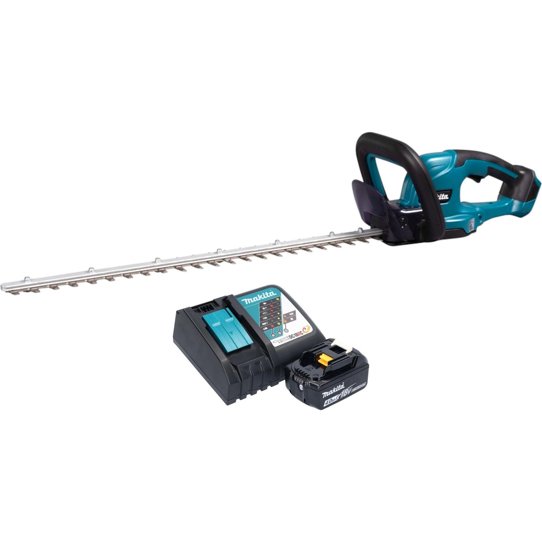 Makita, Heckenschere, DUH 607 RM Akku Heckenschere 18 V 60 cm + 1x Akku 4,0 Ah + Ladegerät (Akkuheckenschere)