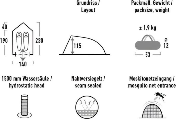 Produktbild High Peak Schlafsack Frazer 200 (230 cm)