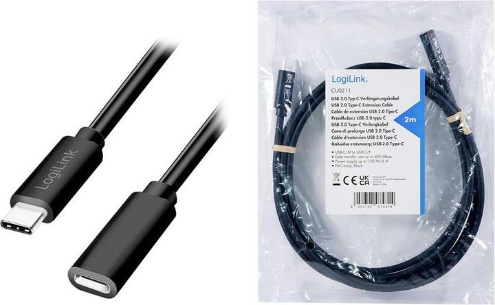 Image du produit LogiLink CU0211 (2 m, USB 2.0, 100 W)