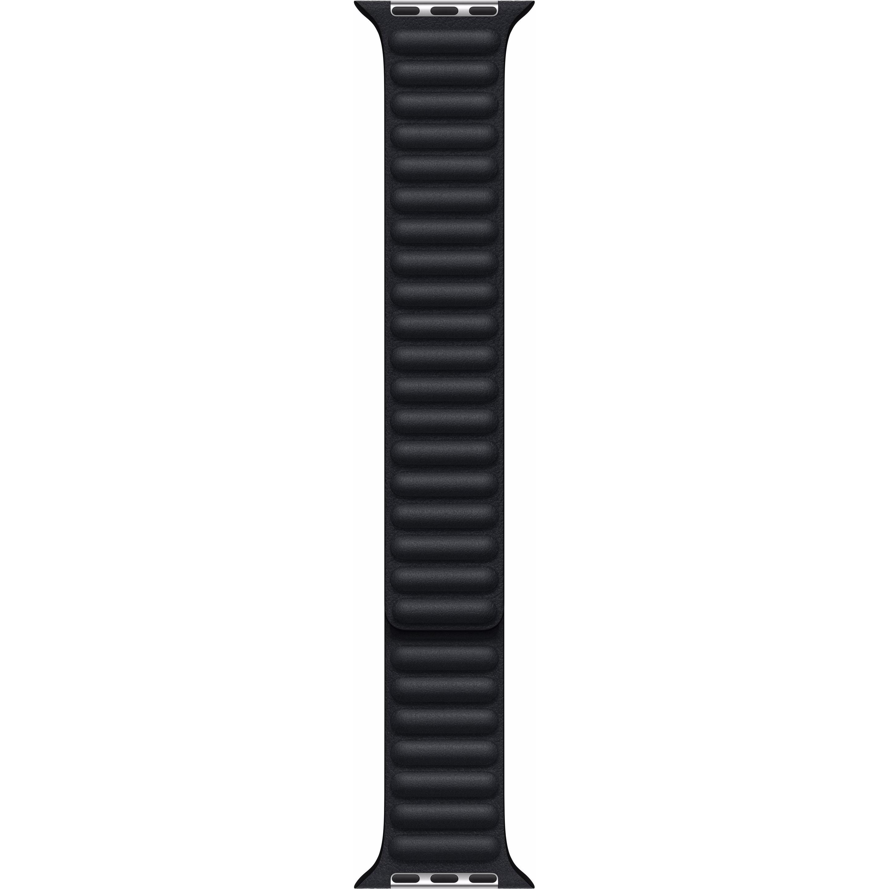 Apple Leather Link (41 mm, Granada Leder), Uhrenarmband, Schwarz