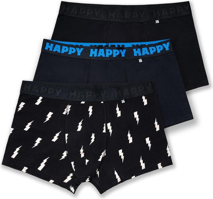 Image du produit Happy Socks 3-Pack Black and White Short Boxers (L, Lot de 3)