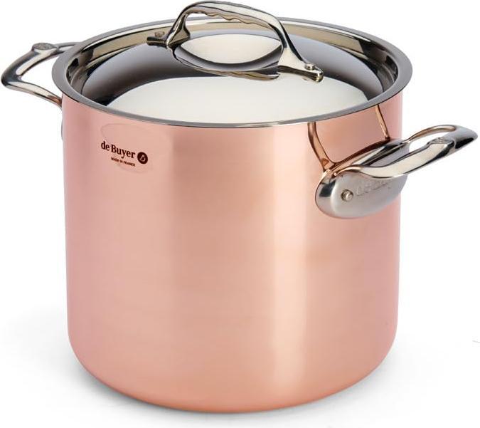 Immagine prodotto de Buyer Prima Matera Pentola di cottura a induzione, con coperchio (20 cm, Pentola, Rame, Acciaio inossidabile)