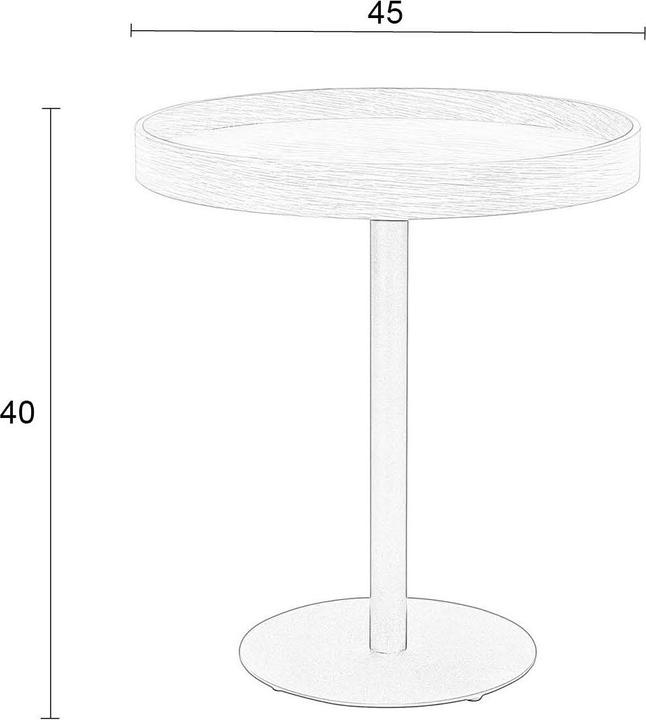 Productafbeelding Zuiver Bijzettafel Yuri Zwart S (40 x 45 cm)