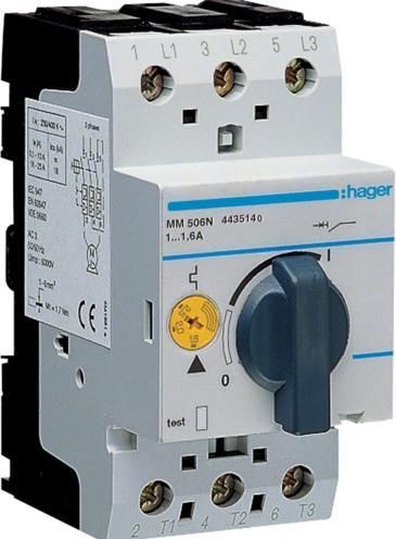 Actual product image Hager Motor protection switch 1.0-1.6A MM506N