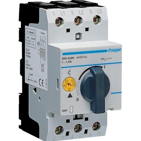 Hager, Schutzschalter, Motorschutzschalter 1,0-1,6A MM506N