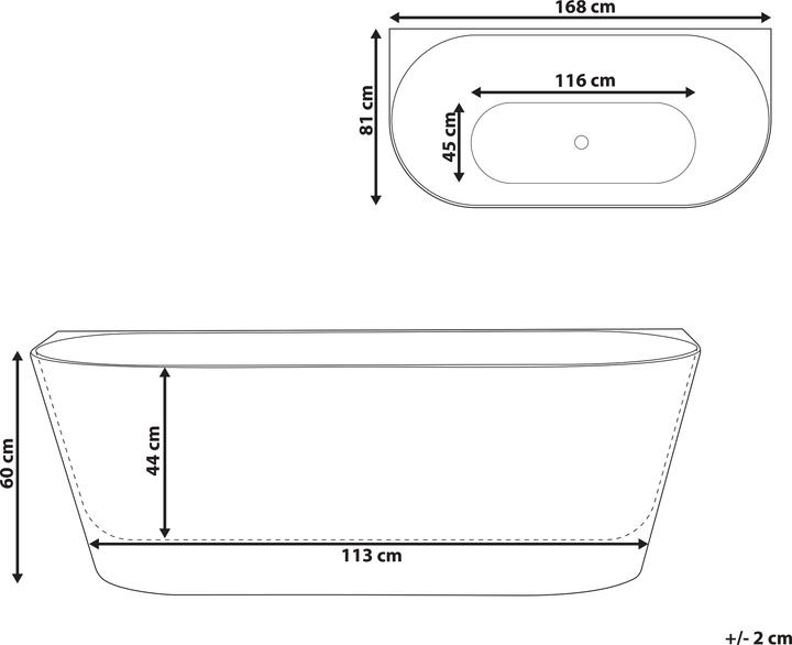 Produktbild Beliani Kollpa (380 l, 168 cm, 81 cm)