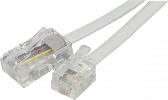 Image du produit Exertis Connect Câble téléphonique, blanc, 3,0 m