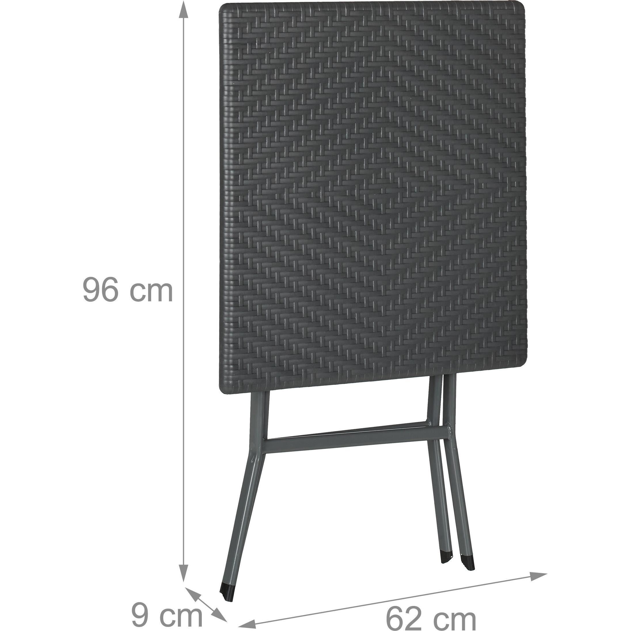Thumbnail - Relaxdays, Gartentisch + Balkontisch, Gartentisch (62 cm)