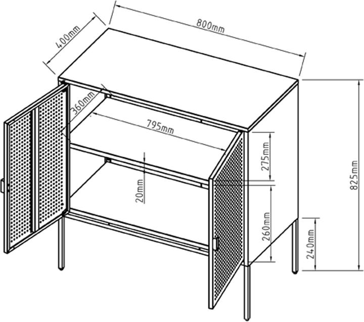 Actual product image En.Casa Castelli (80 x 40 x 82.5 cm)