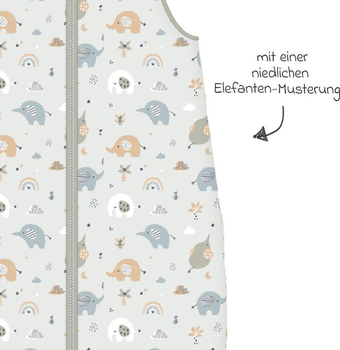 Image du produit Babybest Combinaison de sommeil Elephants (70 cm, 2.5 TOG)