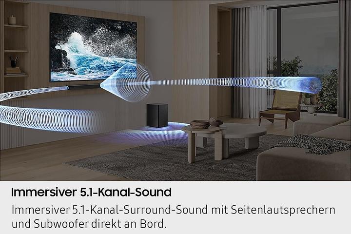 Actual product image Samsung B-Series Soundbar HW-B760GF (schwarz, 5.1-Kanal, Q-Symphony, Adaptive Sound, 400 Watt (RMS)) (5.1 channels)