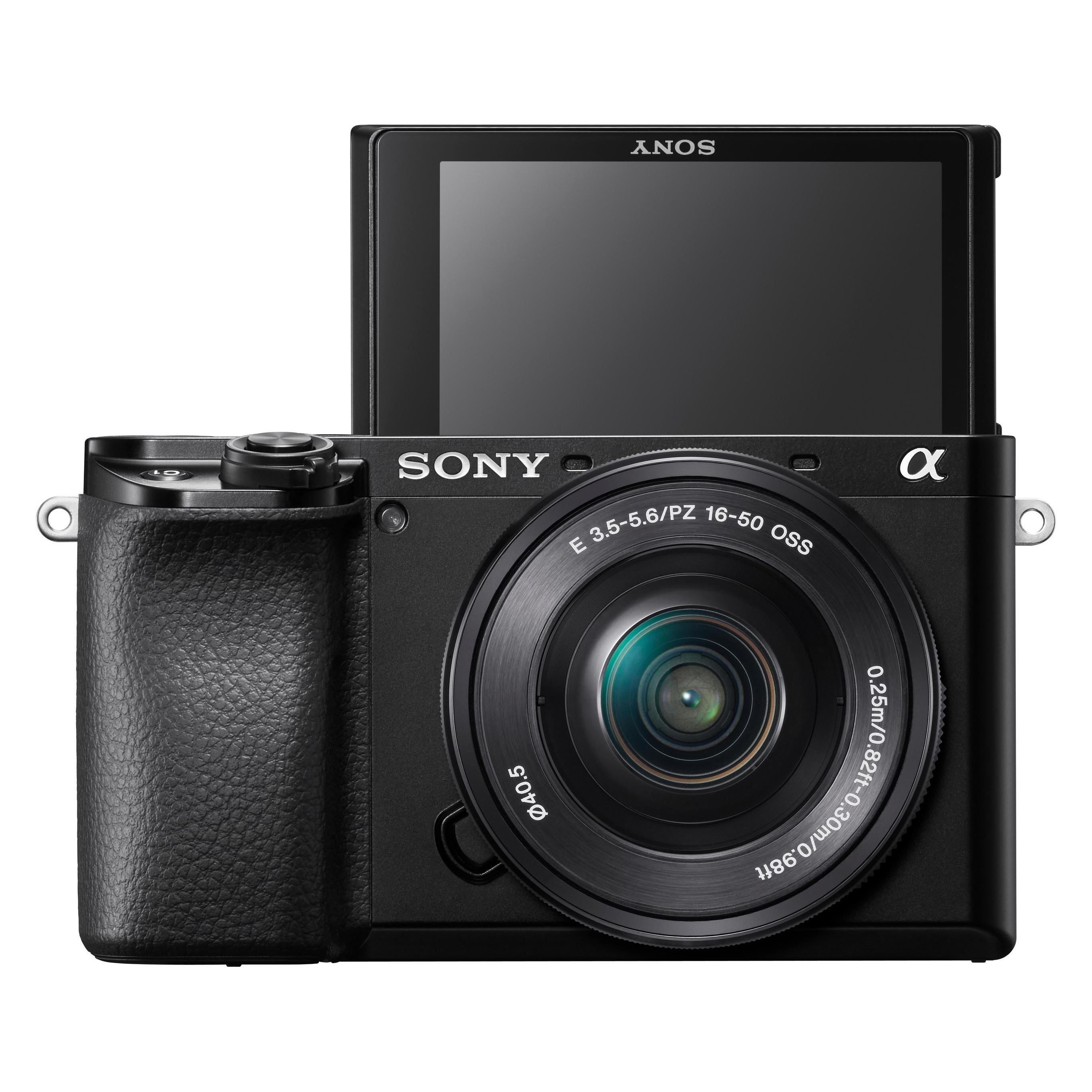 Sony Alpha 6100 Kit (16 - 50 mm, 24.20 Mpx, APS-C / DX), Kamera, Schwarz