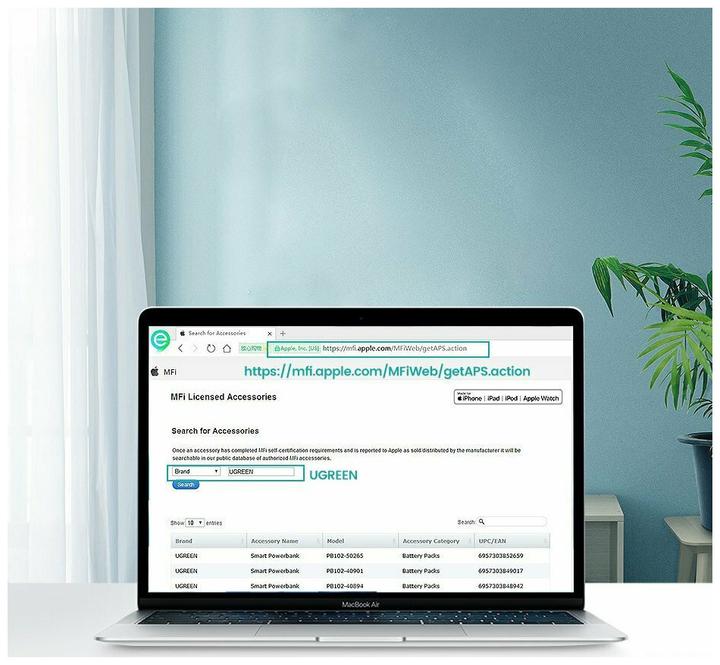 Produktbild Ugreen MFi -C auf -Ladekabel (1 m, USB 2.0, 18 W)