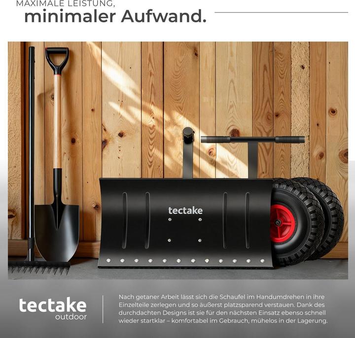 Actual product image tectake Schneeschaufel Muttler, ergonomisch, Luftreifen mit Profil