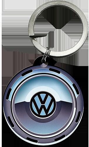 Produktbild Nostalgic-Art Merchandising Schlüsselanhänger VW Rad Ø 4 cm, 1 Stück, Mehrfarbig