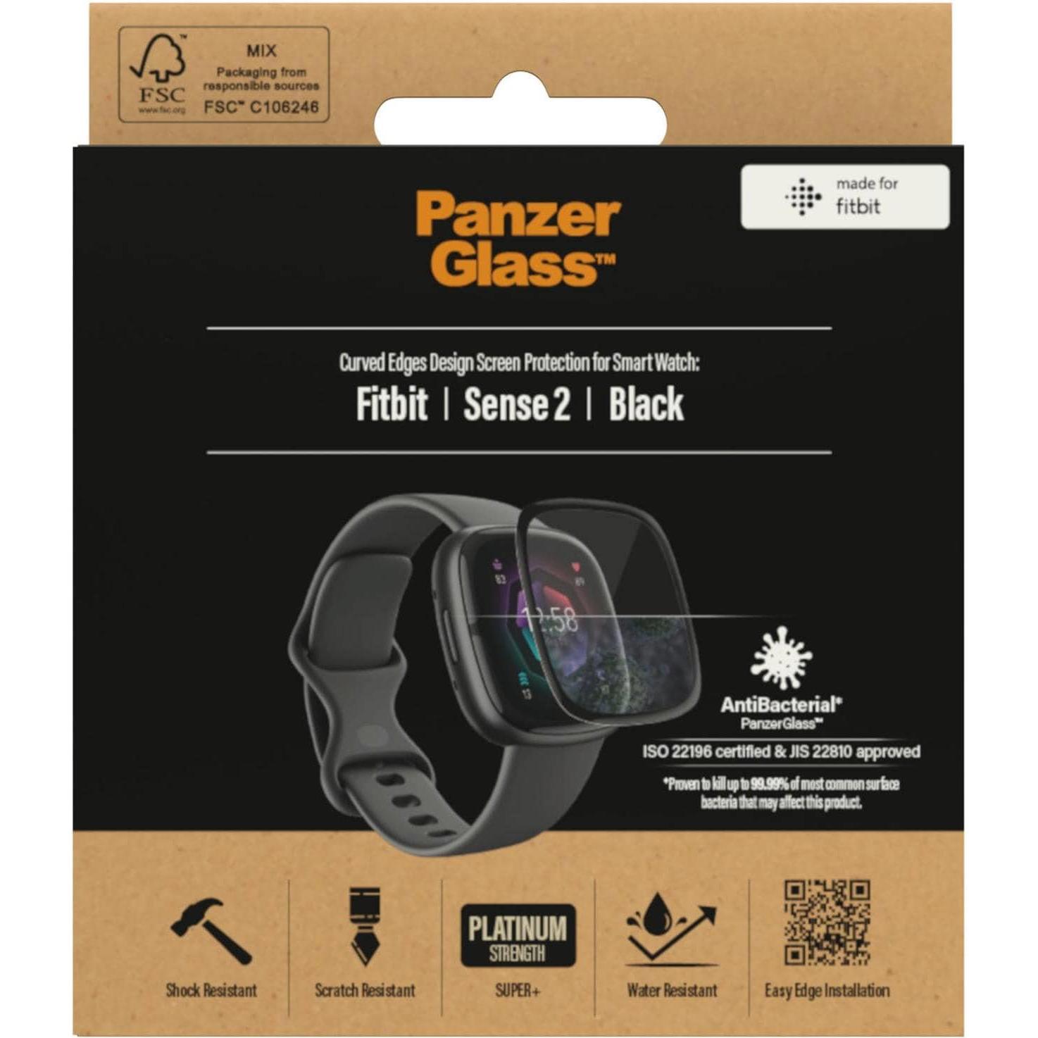 Thumbnail - PanzerGlass Displayschutz Fitbit Sense 2, Smartwatch Schutzfolie, Transparent