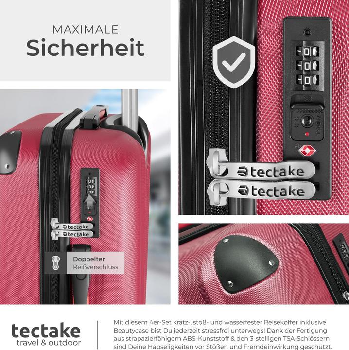 Produktbild tectake Hartschalenkoffer (90 l, Handgepäck (bis 50l), M (50 - 90l), L (90 - 115l))