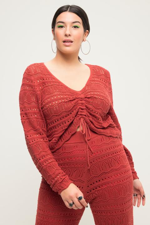 Actual product image Studio Untold Openwork Knit Sweater (58)