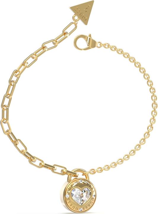 Actual product image Guess Rolling Hearts Romantic Gold Plated Bracelet JUBB03353JWYG - Dimension: 14.5 - 18.5 cm - S (18.50 cm, Metal)