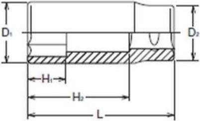 Actual product image Koken Hex socket (42 mm)