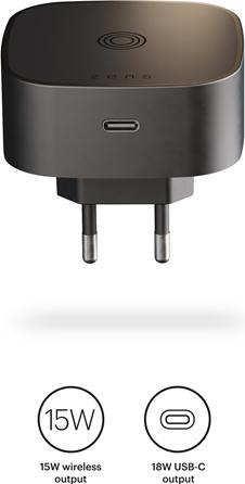 Immagine prodotto Zens 1x 15W, 1x USB-C incluso caricatore (15 W)