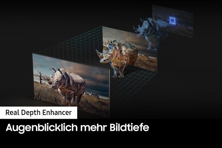 Actual product image Samsung 75Q80C QLED Smart TV (75 inch / 189 cm, UHD 4K, 100Hz, HDR10+, Simple Chamfer, Tizen) (75", Q80C, QLED, 4K)