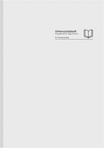 Produktbild Clevs Unterrichtsheft für Fachlehrpersonen (A4, 1 Woche / 1 Seite)