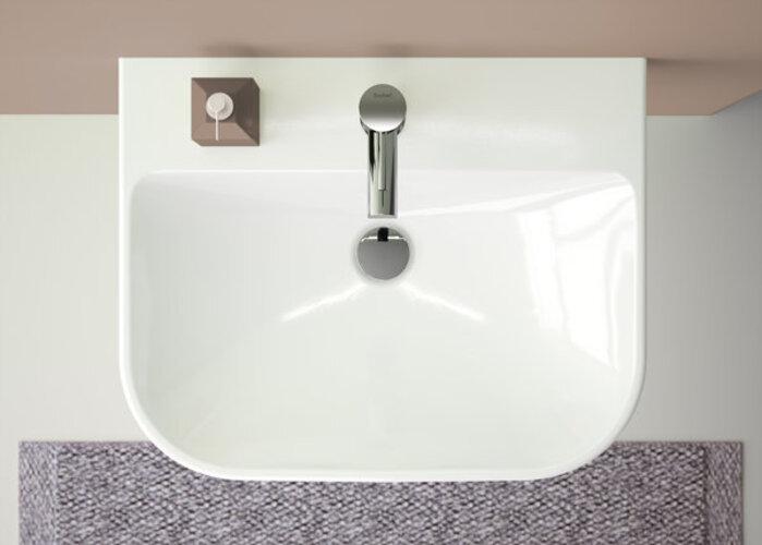Produktbild Geberit Waschtisch Smyle 60 cm wei mit Beschichtung 500228018 (480 mm, 600 mm)