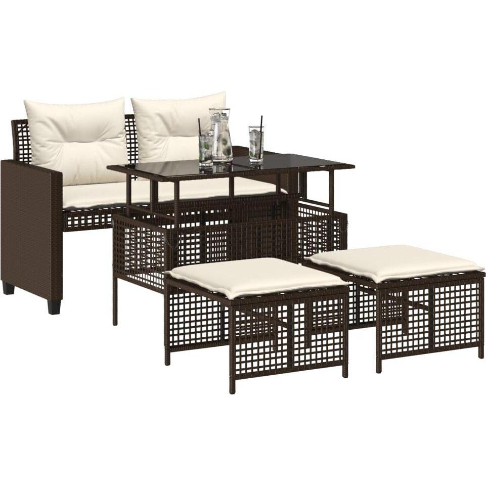 VidaXL, Gartenlounge, 10-tlg. Garten-Lounge-Set mit Kissen