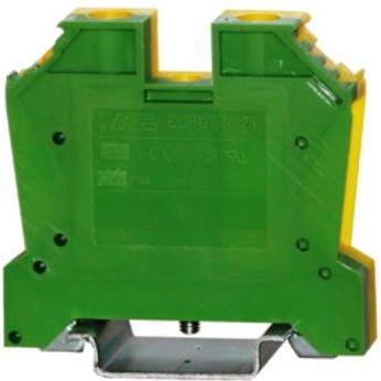 Rs Pro Schutzleiterklemme, DIN-Hutschiene, 1-polig, Elektronikkabel + Stecker, Grün, Gelb