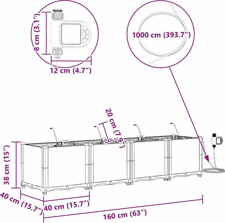 Produktbild vidaXL Garten-Pflanzgefäss