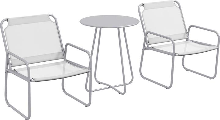 Produktbild Outsunny Gartenmöbel-Set mit 2 Stühlen und Beistelltisch (57 cm)