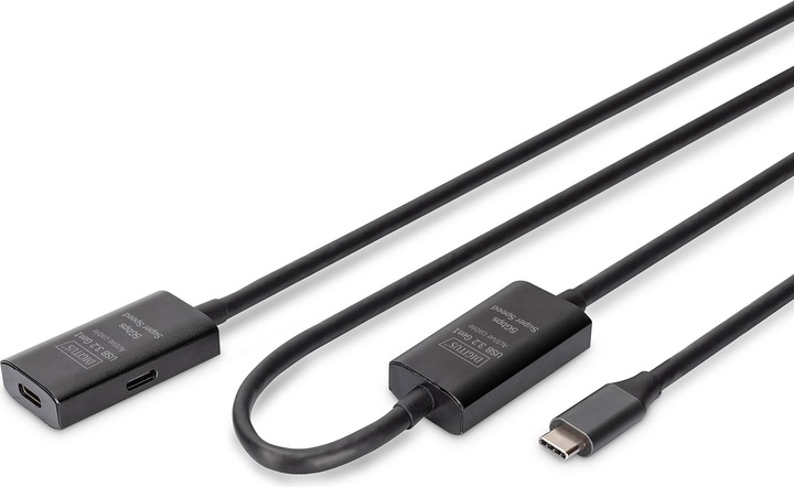 Produktbild Digitus Aktives USB 3.2 Gen1 5G Verlängerungskabel, USB-C - USB-C, 10m (10 m, USB 3.2 Gen 1)