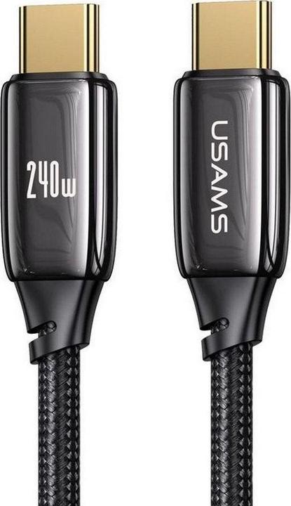 Image du produit Usams Câble de charge type-C vers type-C - noir (2 m, USB 2.0, 240 W)