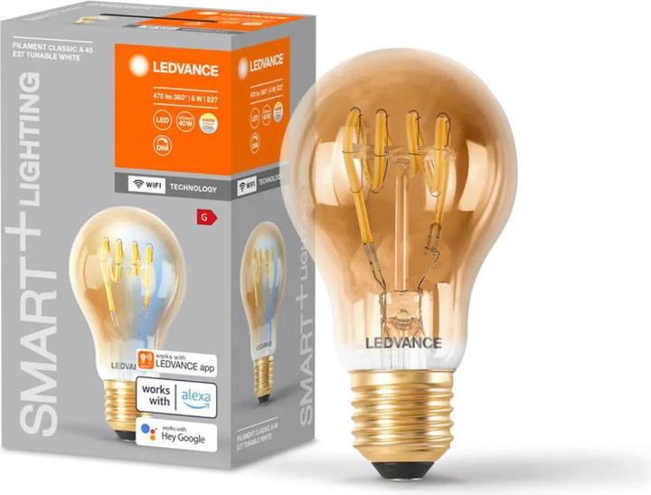 Actual product image Ledvance gold / brass (E27, 6 W, 470 lm, 1 x, G)