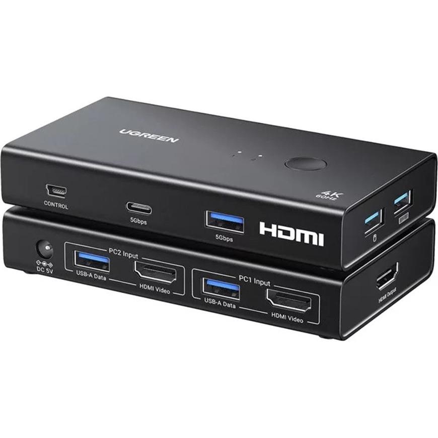Ugreen Switch 2in1 KVM AK502 HDMI 2.0, Switch KVM