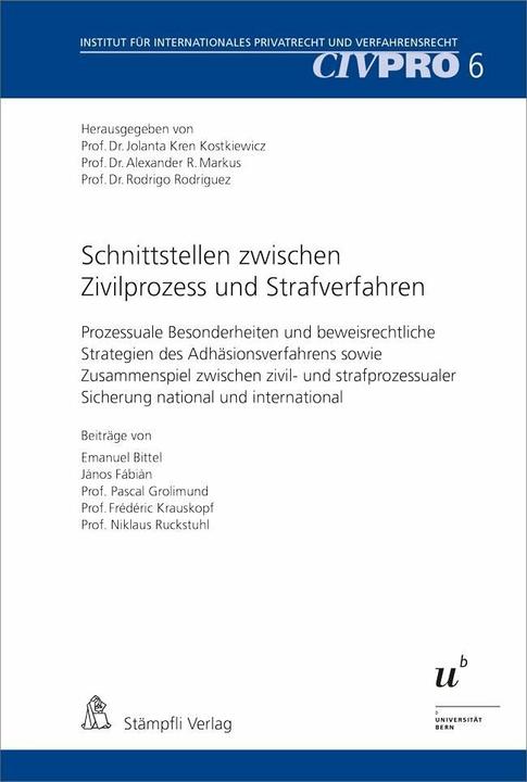 Actual product image Schnittstellen zwischen Zivilprozess und Strafverfahren (German, Pascal Grolimund, 2014)