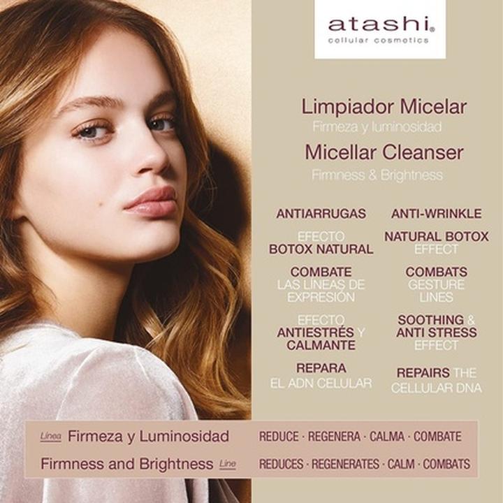 Actual product image Atashi CELLULAR PERFECTION SKIN SUBLIME limpiador micelar facial nutritivo 250ml (Facial cleansing wipes, 250 ml)