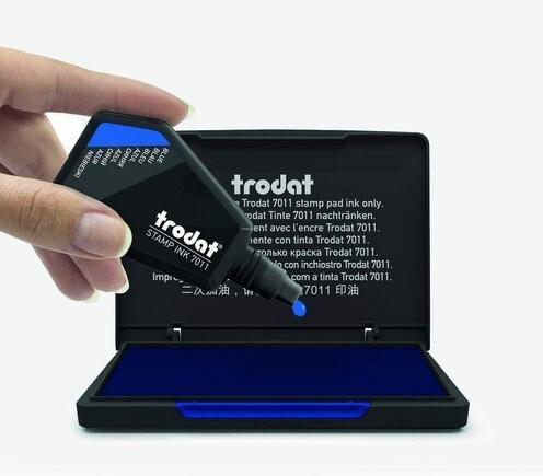 Actual product image Trodat Stamp colour blue 28ML 7011/SB