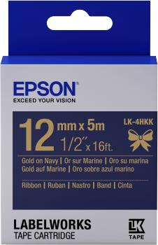 Etichetta energetica Epson Etichetta Cassetta Lk-4hkk (1.20 cm, Blu, Oro)