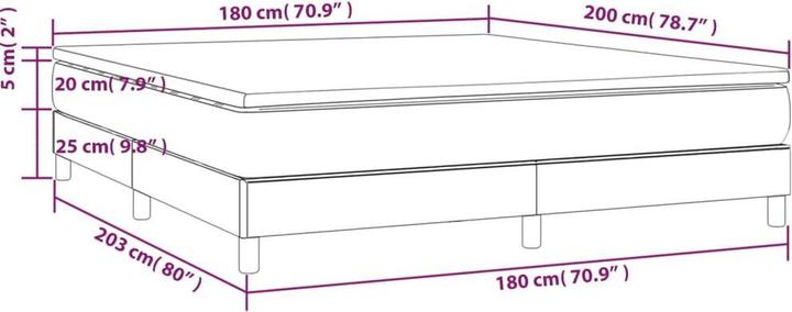Actual product image vidaXL Boxspringbett (180 x 200 cm)