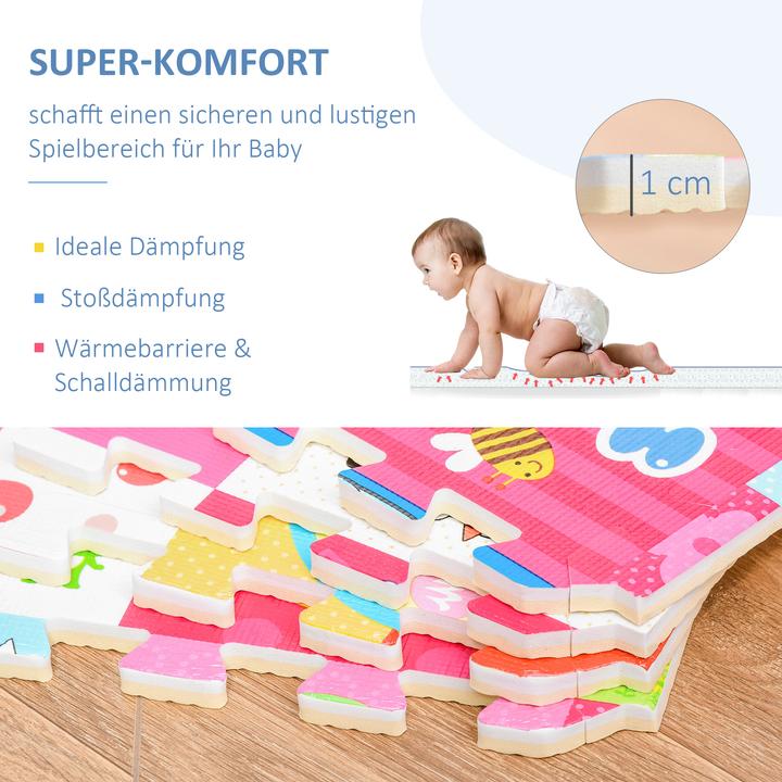 Image du produit Homcom Tapis puzzle 16 pièces (61.5 x 61.5 x 1 cm)