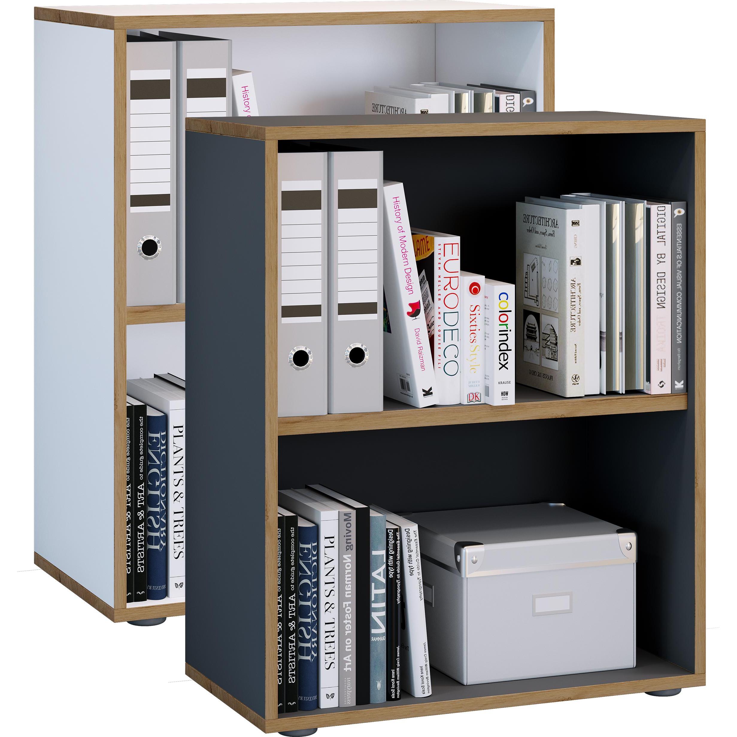 VCM, Aktenschrank, Regal Bücher Ordner Aktenregal Salia 2f