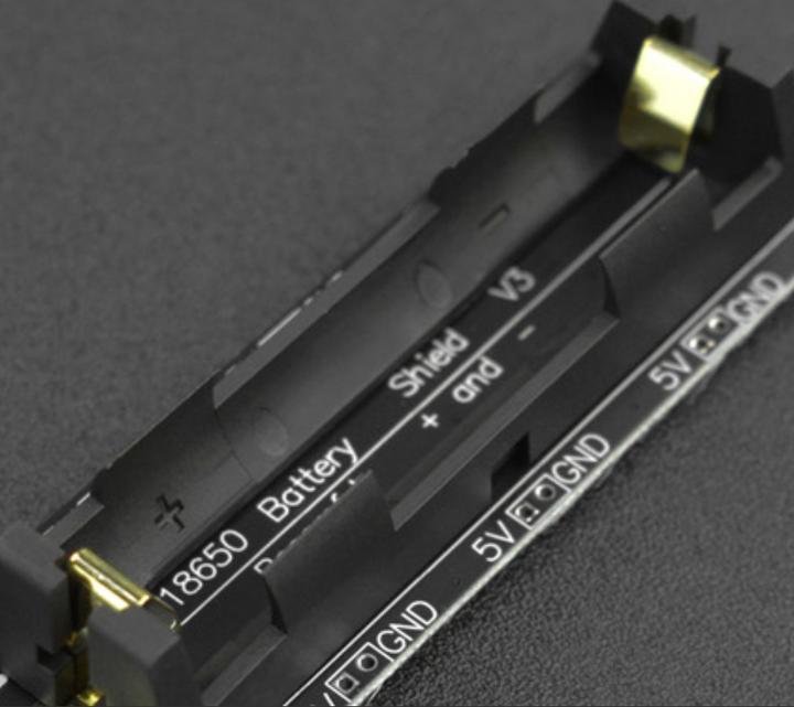 Actual product image DFRobot 1x18650 Lithium Battery Shield 5V 2A / 3.3V
