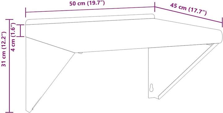 Produktbild vidaXL Wandregal (45 x 31 x 50 cm)