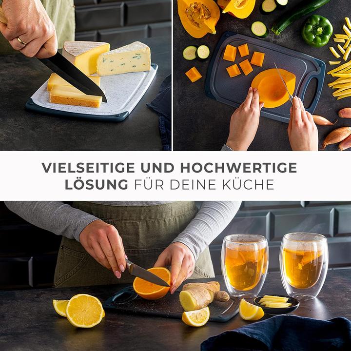 Produktbild Exitoso 4-teiliges Frühstücksbrettchen-Set mit Saftrille