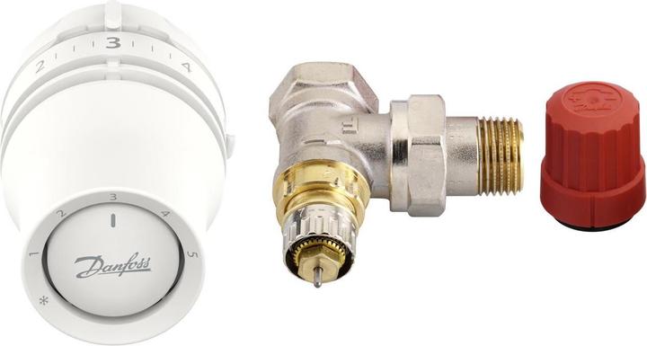 Actual product image Danfoss Thermostatic head and valve Ra-N. Dn15