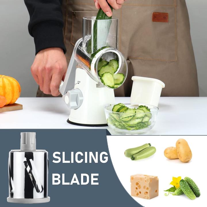 Image du produit Wuciray Trommelreibe mit 3 Trommelblättern