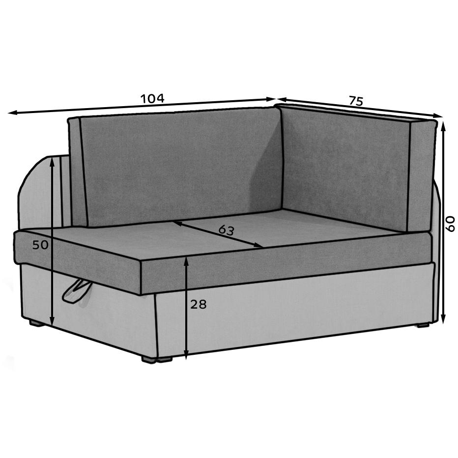 Thumbnail - ELTAP, Sofa, Rosa (Bettsofa, 2-Sitzer)